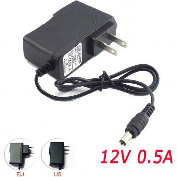 12V 0.5A Power Supply Adapter 500mA AC to DC US/EU Plug for LED Strip Light