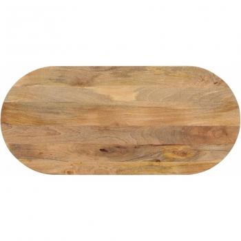 Mesa Ovalada de Madera Maciza Mango 140x50cm