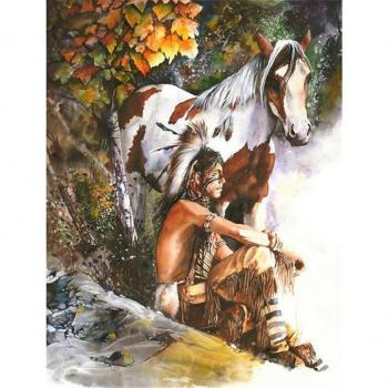 Broderie 5D Cheval Indien à Faire Soi-Même