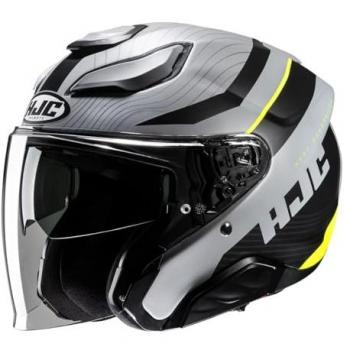Casco HJC F31 Naby Jet Negro/Gris/Azul Amarillo S