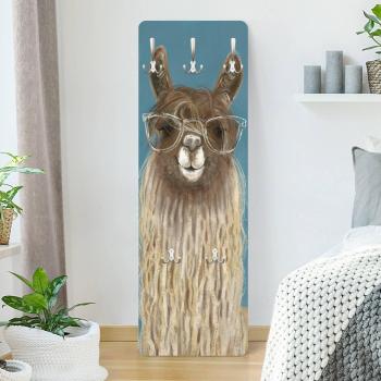 Tierische Wandgarderobe mit Lama-Design