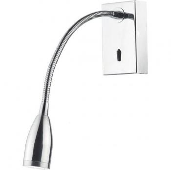 Dar Tadley - Applique da lettura a collo di cigno LED cromo lucido