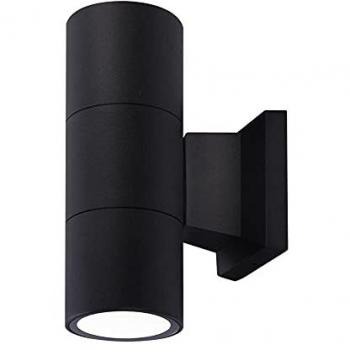 Wonderlamp Aplique Chill Exterior 2xGU10 IP44 – Negro Cilíndrico