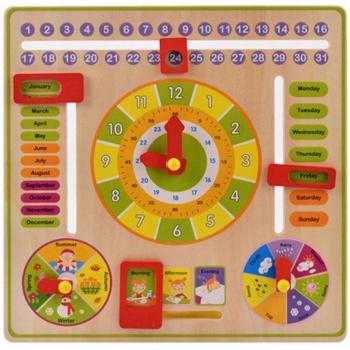 Wooden Educational Abacus Clock for Kids