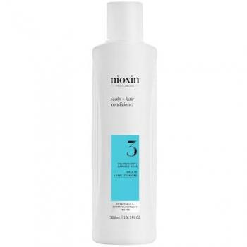 Conditionneur Nioxin 3 Pour Cheveux Colorés Séchés et Détériorés – Système d’Épaississement Cuir Chevelu 300 ml