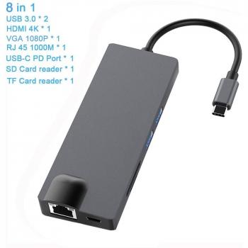 Estación de acoplamiento USB-C con múltiples puertos