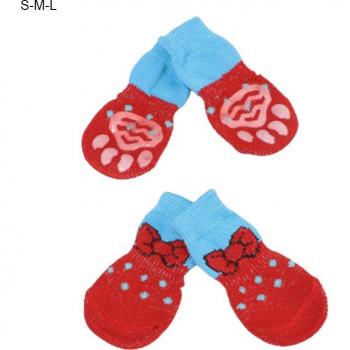 Anti-Slip Indoor Socks for Small Dogs and Cats - 4 Pack