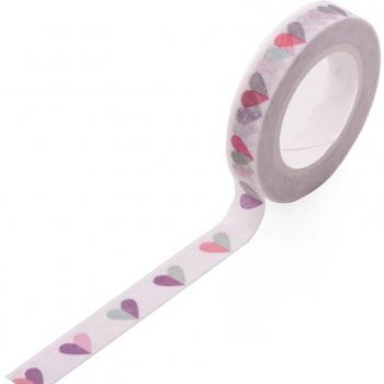 Cinta Decorativa Washi Corazón 8mm