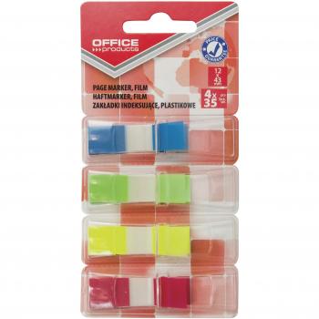 Segnapagina 12x43 mm Office Products - Blister da 4x35 blocchetti assortiti