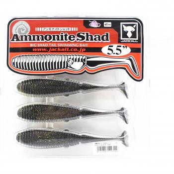 Jackall 5.5 Gold Black Ammonite Shad Soft Lure