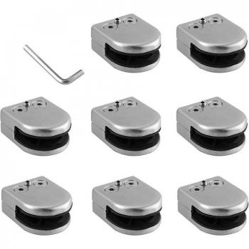 Supports de verre réglables en acier inoxydable – 4 pièces – pinces à verre 8-10 mm