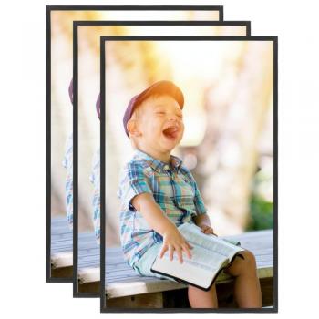 MDF‑Bilderrahmen Collage – 3‑teiliger Schwarzes Set (10 x15 cm)