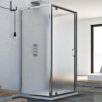 Idralite - Box doccia 3 lati battente vetro stampato h 185 mod. Sintesi Trio 1 Anta 70x80x70 ap. 80 cm