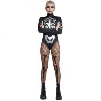 Black Silver Fever Women's Skeleton Suit XS