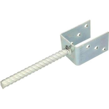 Soporte en Forma U para Poteau KOTARBAU, 61 mm, Acero Galvanizado 190 mm, Alta Durabilidad