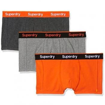 Superdry Orange Label Triple Pack Boxer, Multicolore (SPR Gry Grnd/Blck Jsp/Hav Orng Vyu)