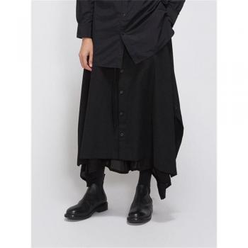 Culottes de Gama Baja con Pierna Ancha y Doble Capa, Color Oscuro