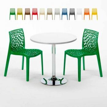 Cubo Verde Island 70 cm con 2 Sedie + Base Acciaio