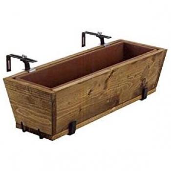 Jardinera de madera para balcón 55x22