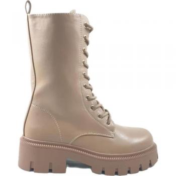 Botines Planos de Mujer Kaki 124179