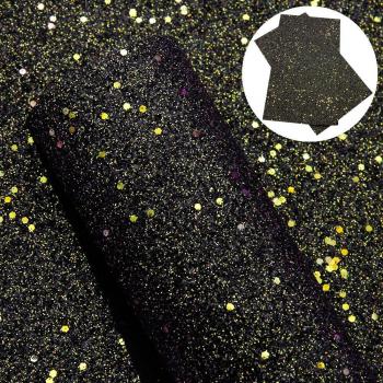 20x34cm Fine Glitter Sequin Faux Leather Fabric Sheet for DIY Handmade Bows