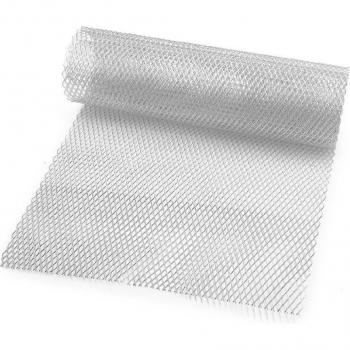 Silber‑Aluminium‑Hexagon‑Gitterblatt, 6×12 mm – Frontseite