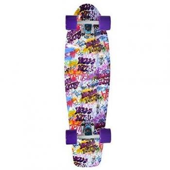 Skateboard Niña Kitty 27, Ruedas de Poliuretano 85A, Rodamientos ABEC 7, Ejes de Aluminio, Gomas de Giro 90A