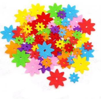 Felt Petal Flower Slice Appliques for Kids