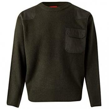 Jersey punto grueso cuello redondo velilla - verde caza - xl
