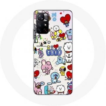 Case voor Xiaomi Redmi Note 11s 5G BTS Bangtan Sonyeondan BT21 Tata Chimmy Cooky RJ Koya Mang Shooky
