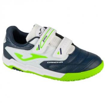 Joma Cancha Jr. 2503 – Baskets enfant de football en salle bleues