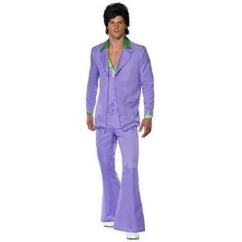 Lavendel 1970s Style Kostüm: Anzug mit Jacke, Hemd und Weste