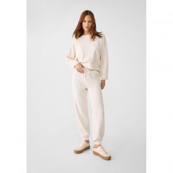 Pantaloni jogger morbidi al tatto Ecru XS