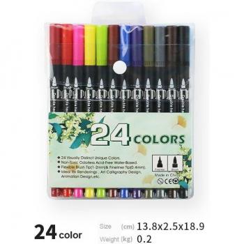 Dual Tip Watercolor Markers 12/24/36/48/60/80/100 Colors
