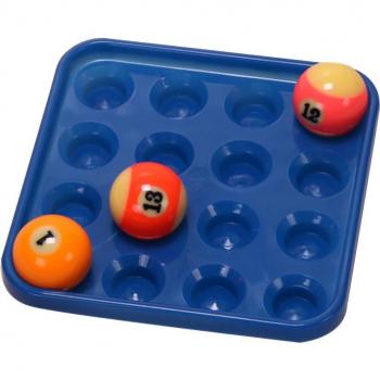 2Pcs Snooker Ball Tray for 16 Balls, 2 and 2-1/4, Red Blue