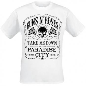 Guns N' Roses: Camiseta 3XL Hombre Blanco con Lienzo Skull Paradise