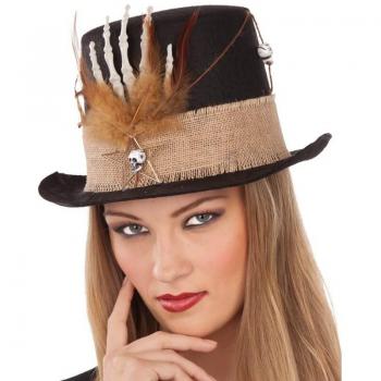 Chapeau main de squelette 59 cm blanc