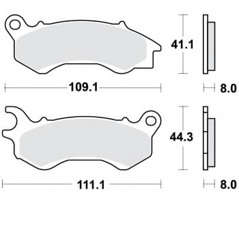 Set di pastiglie freno TRW MCB833SRM