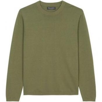 Marc O'Polo Herren Pullover grün Baumwolle unifarben