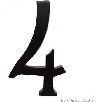 125mm Floating House Number Big Modern Door Alphabet Home Outdoor 5 in.Black Numbers Address Plaque Sign #1