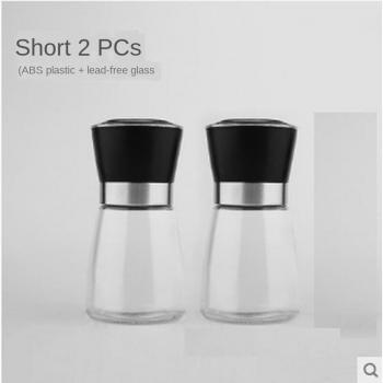 Adjustable Ceramic Pepper and Salt Mill with Glass Body