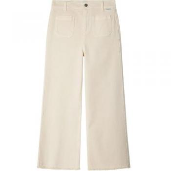 Nania 10-Year-Old Girls' White Oystein Denim Pants