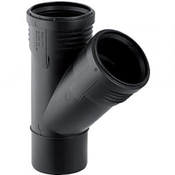 Geberit - Curva ridotta 45° in pp con guarnizione serie silent ø50/40