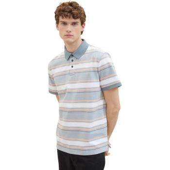 Polo de hombre corto con diseño a rayas