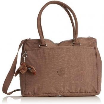 Kipling Halia Monkey Brown, Bolso de Hombro para Mujer, 37x29x14 cm