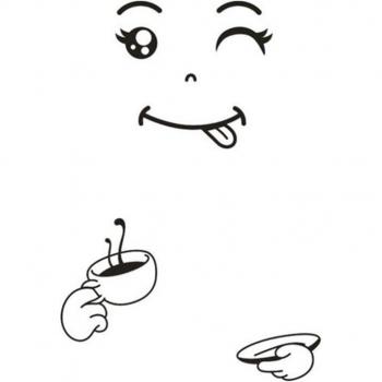 Happy Delicious Face Refrigerator Decals