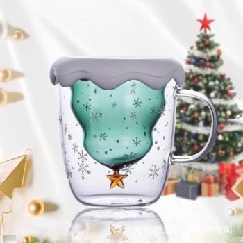 Taza de café de cristal doble capa 300ml