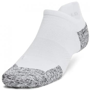 Under Armour Calzini Run Cushion 3 Invisibili, Set White/Gray Halo, Riflettenti EU 36 ½-42