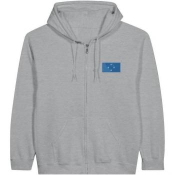 Capuhaus-Sweat im Mikronesiens-Flaggen‑Design – Grau – Mischgewebe Polyester/Baumwolle – Langärmlig – Geschlechtsneutral