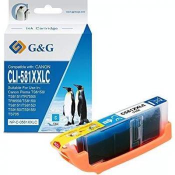 Cartucho de Tinta Genérico G&G Canon CLI581XXL Cian